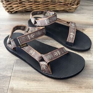 Teva Original Universal Men’s 12 Gecko Bracken Sandals Brown Hiking Outdoor